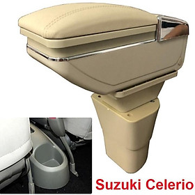 Hộp tỳ tay ô tô dành cho xe Suzuki Celerio JDZX-LVA- Hai màu: Đen và Be