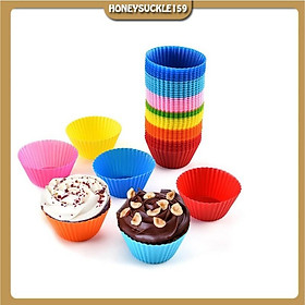 Mua Khuôn silicon tròn làm thạch  cupcake  muffin 6.5cm