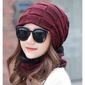 NÓN MŨ LEN KÈM KHĂN CHOÀNG CỔ dn19111601