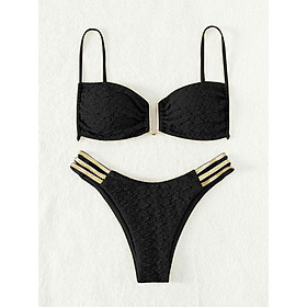 Mẫu Bikini hai mảnh Sling cạp cao hình chữ U chuẩn dáng chảnh
