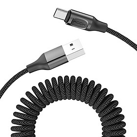 Mua Dây cáp sạc lò xo Type-C hiệu Rock (dài 1.5m hỗ trợ dòng 2 1A  Chip sạc thông minh)