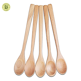 Muỗng Gỗ Beech Búp Sen Lớn Dài 20 Cm - Đồ Gỗ Nhà Bếp Thương Hiệu Trường Sơn