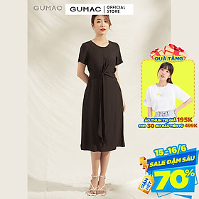 Đầm nữ cao cấp thiết kế suông thắt eo DA1101 GUMAC