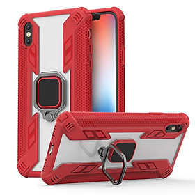 Ốp lưng cho iPhone X XS iRON MAN nhẫn xoay TRONG SUỐT Nhựa PC cứng viền dẻo chống sốc