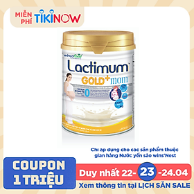 Sữa bột dành cho mẹ bầu Lactimum GOLD+ mom Lon 400g: dinh dưỡng dành cho phụ nữ mang thai và cho con bú.