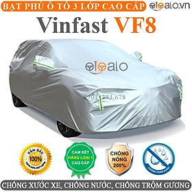 Bạt che phủ xe ô tô vinfast vf8 vải dù 3 lớp cao cấp bpxot - otoalo