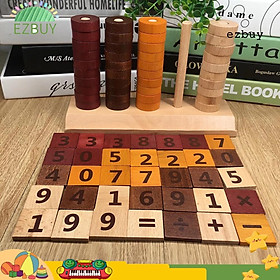 Mua Bộ Đồ Chơi Học Toán Bằng Gỗ Cho Bé
