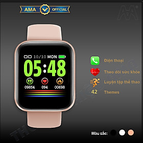 Đồng Hồ Thông Minh AMA Watch S2 | Nam Nữ | Chống nước | Kết nối Bluetooth gọi Điện thoại Theo dõi Sức khỏe Vận động Màn hình cong tràn viền Hàng nhập khẩu