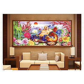 Mua Tranh thêu kín Phật di lặc  EZ001  kích thước 100 x 55 cm