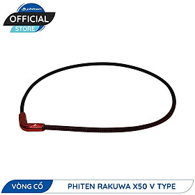 Vòng cổ Phiten rakuwa x50 v type TG681053/TG681153/TG681253/TG681353 - Đỏ