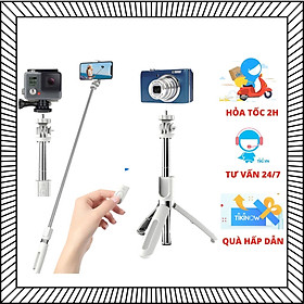 Mua Gậy tự sướng  gậy chụp ảnh 3 chân đa năng gấp gọn Selfiecom L02  chụp hình bằng remote Bluetooth 4.0 - Hàng chính hãng (Màu Trắng)