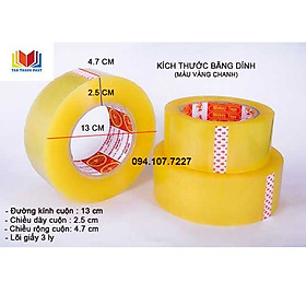 Băng keo, bằng dính trong (1 cuộn, lõi giấy 3 ly)