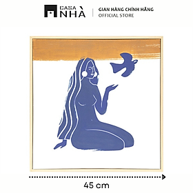 Mua Tranh Trang Trí  Người Phụ Nữ  BLUE WOMAN 45*45cm - Trang Canvas Treo Tường/ Trang Trí Phòng | Casanhà Home Furniture