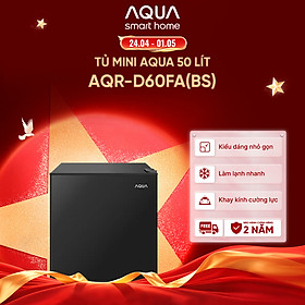 Tủ lạnh Aqua 50 lít AQR-D60FA(BS) - Freeship toàn quốc - Hàng chính hãng