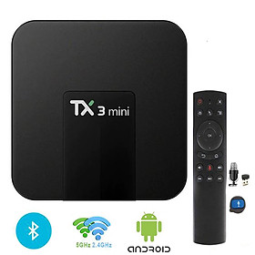 TX3 mini mới có bộ điều khiển giọng nói tiếng việt hỗ trợ bluetooth 2G Ram 16G Rom Tìm kiếm giọng nói cử chỉ cài sẵn chương trình tivi và xem phim HD miễn phí vĩnh viễn