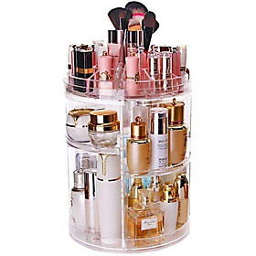 Mua Kệ Mỹ Phẩm Xoay 360 Độ Để Bàn Trang Điểm Tiện Lợi Chất Liệu Mica Trong Suốt Tự Điều Chỉnh Kích Thước
