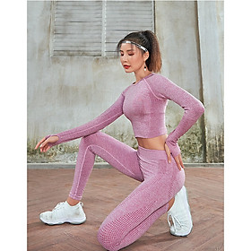 BỘ QUẦN ÁO TẬP GYM YOGA TAY DÀI SIÊU ĐẸP NTPL03