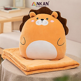 Mua Bộ chăn gối văn phòng 3 trong 1 kiểu Sư Tử Bờm Nâu Độc Đáo
