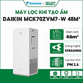 Mua Máy lọc không khí Daikin MCK70ZVM7-W (48m²) | Máy tạo ẩm và lọc không khí MCK70ZVM7 | Công nghệ Streamer và Ion Plasma | Hàng Chính Hãng
