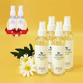 4 chai xịt rửa tay khô nano bạc diệt 99.9% vi khuẩn làm mềm da - chai nhỏ 100ml/chai Tặng kèm 02 chai nước rửa tay khô 30ml - Joton Hand Sanitizer Nano