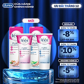 Combo 2 Veet Pure 50G, da thường và da nhạy cảm
