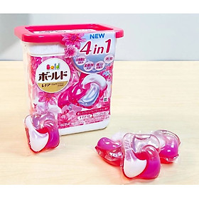 Viên giặt xả Bold Gel Ball 3D hương hoa hộp 11 viên của Nhật Bản - Hồng