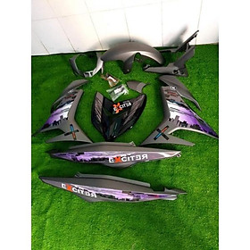 Tem rời exciter 150 xám thành phố, tặng kèm set logo, tem 3 lớp không bay màu