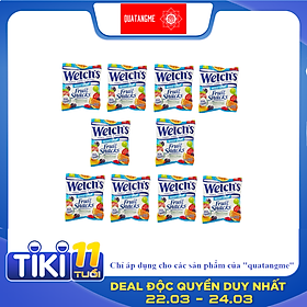 Combo 10 Gói Kẹo dẻo trái cây hỗn hợp - Welch's Mixed Fruit Snack (22,7g/gói)