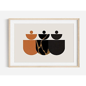 Tranh treo tường | Tranh nghệ thuật trừu tượng - Neutral Abstract artwork, Modern art Print, Burnt Orange Abstract Print