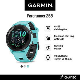 Mua Đồng Hồ Thông Minh Garmin Forerunner 265 Music Wifi GPS (Black/White/Aqua) - Hàng Chính Hãng