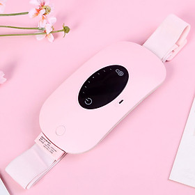 Máy Chườm Giảm Đau Bụng Nguyệt San Nam Tặng Nữ S249 - Máy sưởi ấm bụng làm ấm tử cung - Đai lưng massage bụng kèm sạc - Trắng