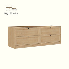 HAPPY FURNITURE , MATTA - Tủ lưu trữ 4 ngăn kéo, THK_224 , 160cm x 45cm x 56cm DxRxC