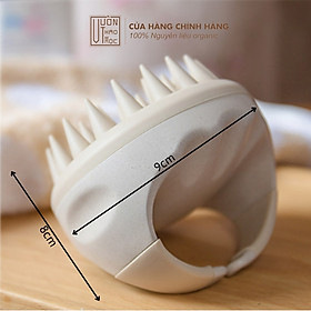 Lược Gội Đầu Massage VƯỜN THẢO MỘC ORGANIC Chất Liệu Gai Silicone, Vỏ Nhựa Lúa Mạch Thân Thiện Môi Trường