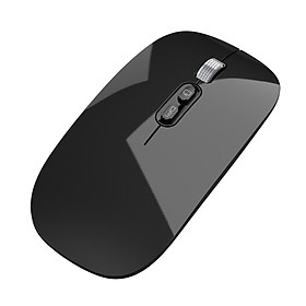 M103 2.4G+BT5.1 Wireless Dual-mode Mouse Ergonomic Office Mice 3-gear Adjustable DPI Built-in 500mAh Lithium Battery Silver