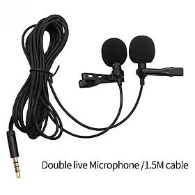 Mua Cặp micro cài áo cho Camera  Gopro  Smartphone Micro kẹp áo thu âm đôi dùng cho điện thoại  laptop  máy tính bảng - Hàng Nhập Khẩu