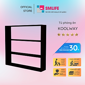 Kệ gỗ nhà bếp hiện đại SMLIFE Koolway | Gỗ MDF dày 17mm chống ẩm | D80xR15xC80cm