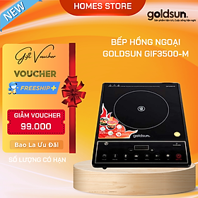 Mua Bếp Hồng Ngoại Đơn GOLDSUN GIF3500-M Mặt Kính Công Suất 2000W Nấu Siêu Nhanh - Hàng Chính Hãng