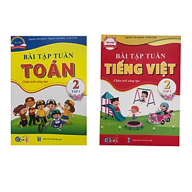 [Download Sách] Combo 2 cuốn Bài tập tuần toán và tiếng việt 2 tập 1 : Chân trời sáng tạo