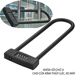 Mua Khóa số chữ U móc dài chống trộm JS285 cho cửa kính  xe máy – loại 4 số có thể thay đổi được mã số