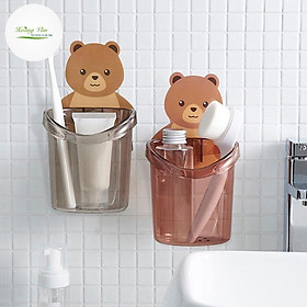 Mua Cốc gấu đựng bàn chải  kem đánh răng - dán tường siêu dính siêu dễ thương