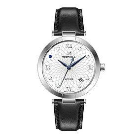 ĐỒNG HỒ TOPHILL TE061L.PB1262 Đồng hồ nữ dây da và vỏ thép không gỉ 316L, máy pin, kính sapphire
