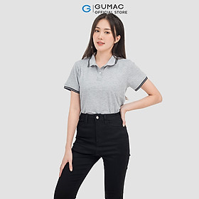 Áo thun polo nữ GUMAC ATC07002 phối bo