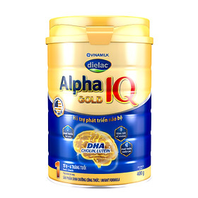 HỘP SỮA BỘT VINAMILK DIELAC ALPHA GOLD IQ 1 400G CHO TRẺ TỪ 0 - 6 THÁNG