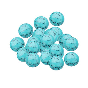 20X 8mm TURQUOISE BLUE GEMSTONE CABOCHON FLAT BACK DIY JEWELRY MAKING CHARMS