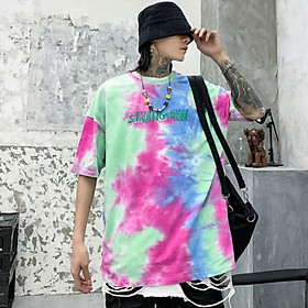 Áo thun unisex loang màu in chữ Mã: NT2526