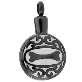 Stainless steel cremation urns urns pendant with dog bone-Golden