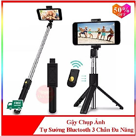 Mua (FREESHIP TOÀN QUỐC) Gậy Chụp Ảnh Tự Sướng Bluetooth Giá Đỡ Điện Thoại 3 Chân Đa Năng – Tripod K07 – Chụp Hình Selfie