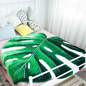 Comfortable Leaf Blanket Flannel Blanket Throw Blanket for  Indoor Couch
