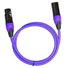 3 Pin XLR Male To XLR Female Balanced Mic Cable Wire, Purple