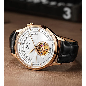 Đồng hồ nam chính hãng I&W CARNIVAL 525G-D1 Kính sapphire ,chống xước,Chống nước 30m ,Bảo hành dài hạn,Máy cơ (Automatic),Dây da cao cấp,thiết kế lộ cơ thể thao